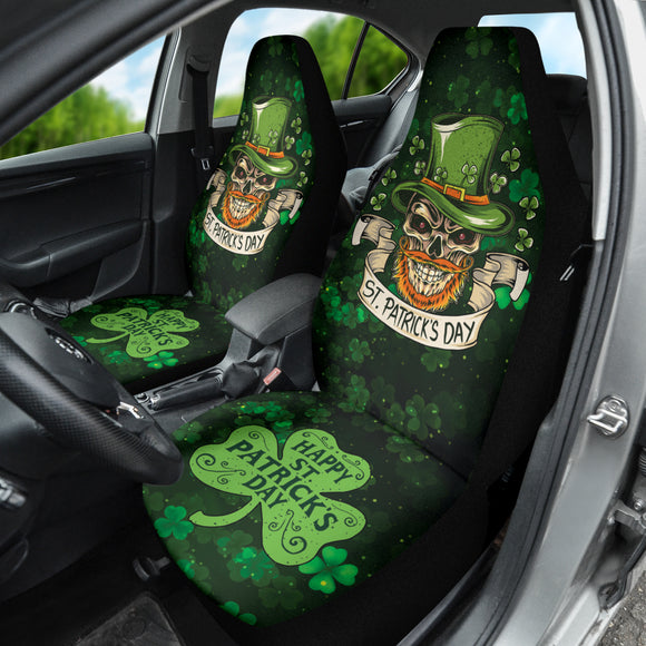 Leprechaun Skull Patrick's Day Car Seat Covers 212501