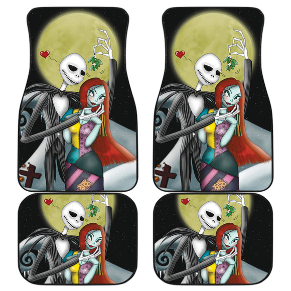 Jack Skellington Black Minimalist Style Nightmare Before Christmas Pattern Car Floor Mats 210101