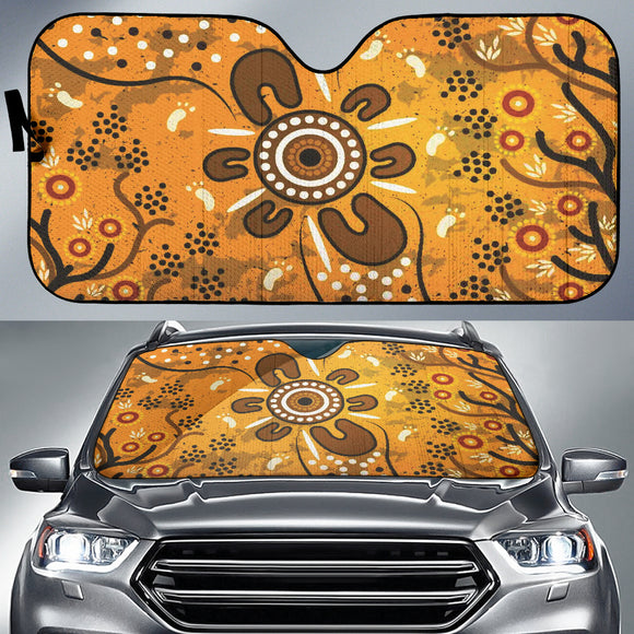 Australia Aboriginal Art In Spring Style Car Auto Sun Shades 212501
