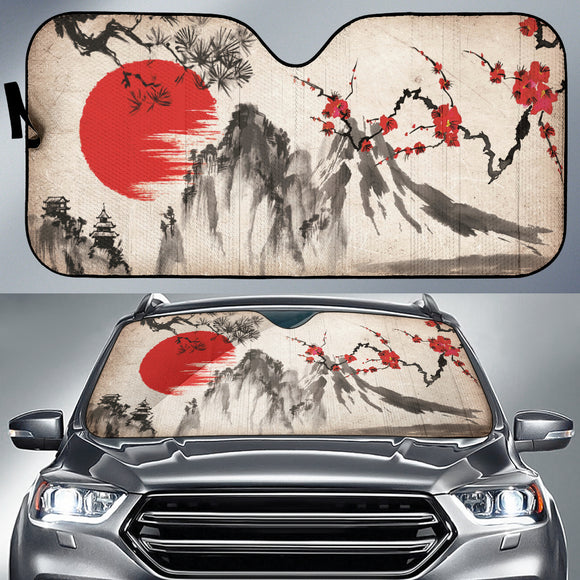 Japan Mountain Landscape Car Auto Sun Shades 212801