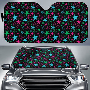 Stars Colorful Car Auto Sun Shades 210302