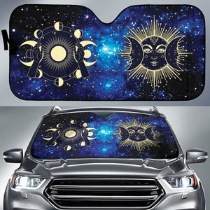 Triple Moon Galaxy Car Auto Sun Shades 210402