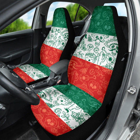 Mexico Skull Pattern Flag Car Seat Covers 210101