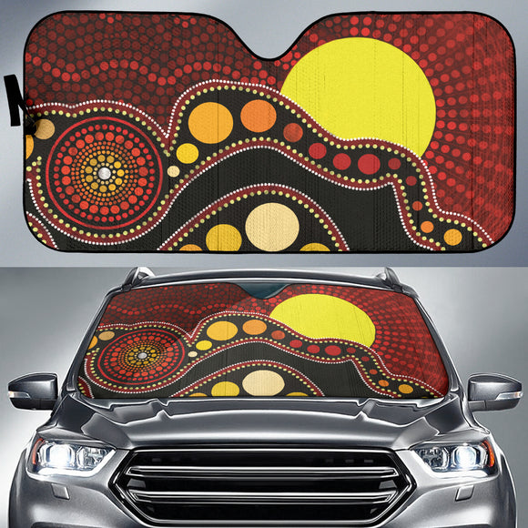 Australia Indigenous Circle Dot Car Auto Sun Shades 212501