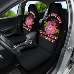 Breast Cancer Faith Hope Love Car Seat Covers 210202