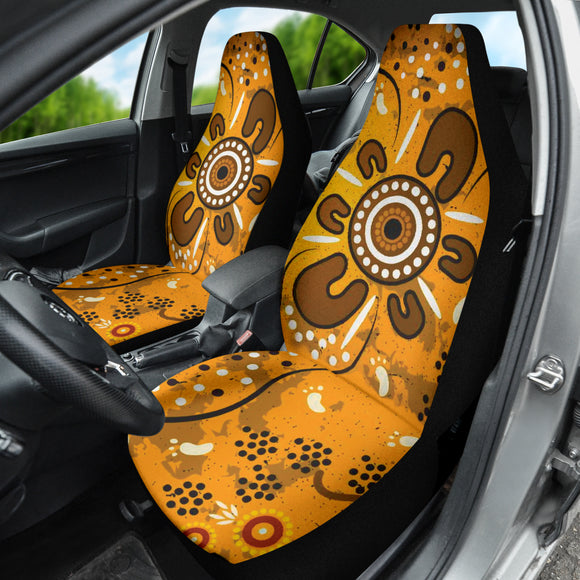 Australia Aboriginal Art In Spring Style Car Seat Covers 2 212501