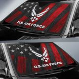 US Air Force Red Flag Car Auto Sun Shade 210402