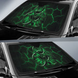 Biohazard Green Neon Crack Car Auto Sun Shades 212101