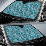 Blue Paisley Pattern Car Auto Sun Shades 212201