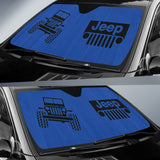 Jeep Grill Car Auto Sun Shades Air Force Blue Patterned 212901
