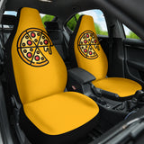 Amazing Pizza Pattern Yellow Background Car Seat Covers Style 1 210102