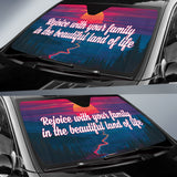 Family Quote Rejoice With Your Family In The Beautiful Land Of Life Car Auto Sun Shades Style 2 210102