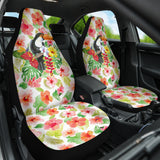 Pink Hibicus Toucan Watercolor Car Seat Covers 212401