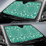 Green Mandala Circle Car Auto Sun Shades 212401