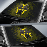 Biohazard Yellow Grunge Color Splash Car Auto Sun Shades 212101