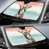 Goat Cute Colorful Watercolor Car Auto Sun Shades 212301