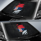 Serbia In Me Car Auto Sun Shades Special Grunge Style 210102