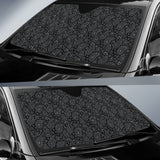 Black Paisley Pattern Car Auto Sun Shades 212101