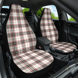 White Plaid Pattern Car Seat Covers 212401