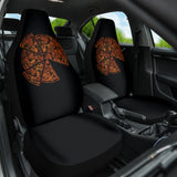 Pizza Pattern Design Black Background Car Seat Covers 213101