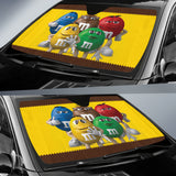 M&M Yellow Funny Members Car Auto Sun Shades 210101