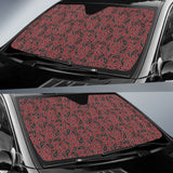 Red Paisley Pattern Car Auto Sun Shades 212201