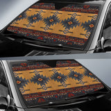 Brown Colors Aztec Boho Vintage Car Auto Sun Shades 212101