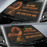 Witch Fly On A Dark Desert Highway Car Auto Sun Shades 212201