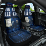 British Blue Vintage Police Box Tardis Doctor Who Car Seat Covers 213001