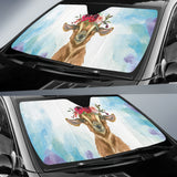 Goat Cute Cyan Watercolor Car Auto Sun Shades 212301