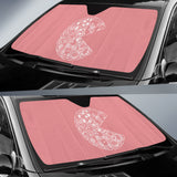 Pizza Pattern Design Pink Background Car Auto Sun Shades 213101