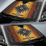 Blue Pattern Native American Car Auto Sun Shades 210302