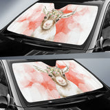 Goat Cute Pink Watercolor Car Auto Sun Shades 212301