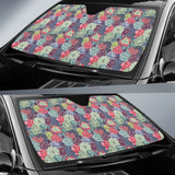 Succulent Watercolor Pattern Car Auto Sun Shades 212301