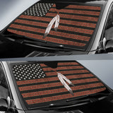 Native American USA Flag And Feather Car Auto Sun Shades 212901