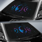 Triple Moon Purple Galaxy Car Auto Sun Shades 210402