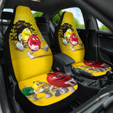 M&M Yellow Funny Car Auto Seat Covers 210101