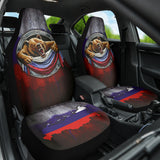 Russia Flag Angry Bear Amazing Decor Gift Present Car Seat Covers 212801