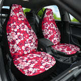 Pink Hibiscus Hawaiian Flower Pattern Car Seat Covers 212201