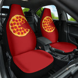 Pizza Pattern Design Red Background Car Seat Covers 213101
