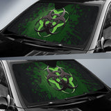 Biohazard Green Grunge Color Splash Car Auto Sun Shades 212101