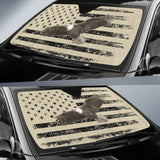 Vintage American Flag Tan Car Auto Sun Shades 210102