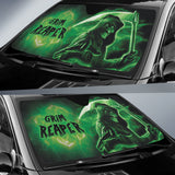 Skull Gothic Horror Grim Reaper Skull Car Auto Sun Shades 211501