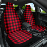 Red Plaid Pattern Car Seat Covers 212401