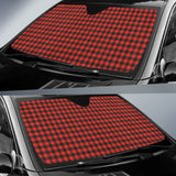 Red Plaid Pattern Car Auto Sun Shades 212401