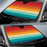 Retro Colorful Rainbow Car Auto Sun Shades 210202