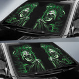 Gothic Green Skull Car Auto Sun Shades 210402