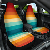 Retro Colorful Rainbow Car Seat Covers 210202