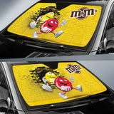 M&M Yellow Funny Car Auto Sun Shades 210101