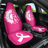 Breast Cancer Flower Ribbon Car Seat Covers 210202